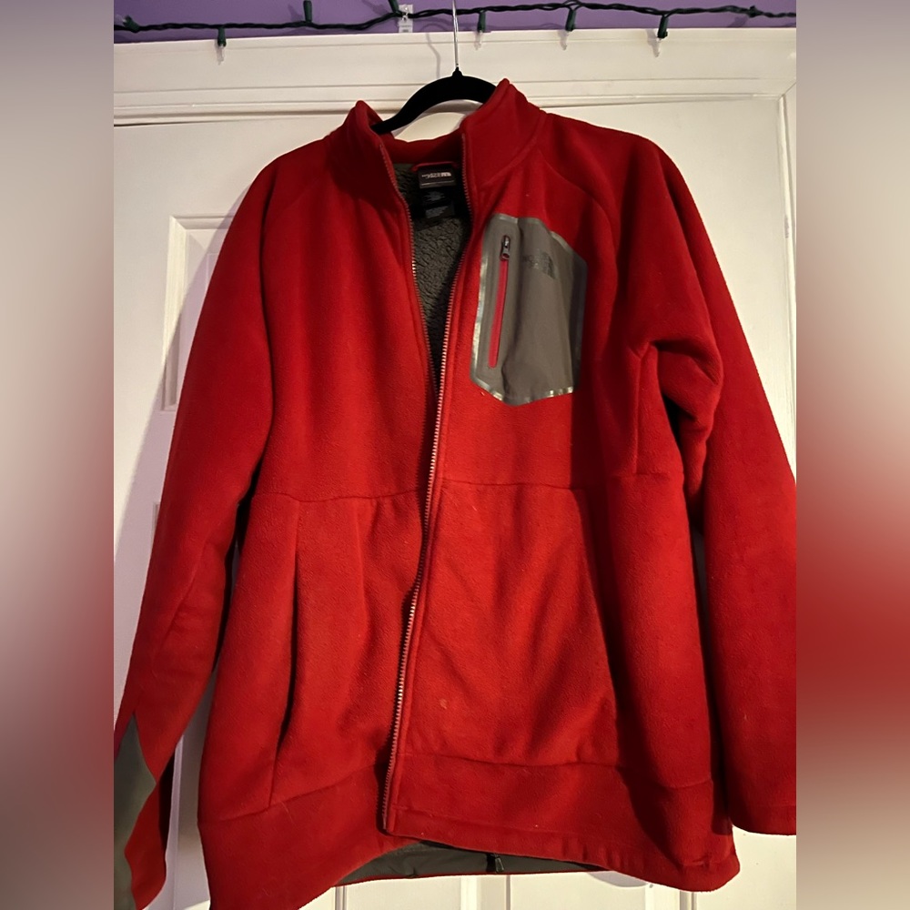 Red Northface Sherpa jacket